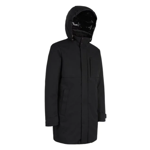 Aerantis Men's Longline Jacket: Breathable, Water Repellent, Wind Blocking, Reversible Padded Hood. Ideal for City Days. Item Code M5628W.T3211.F9000 Black 60 Size - Image 8