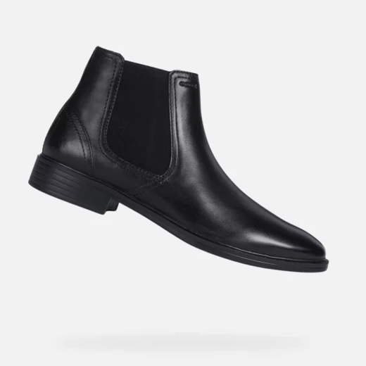 Geox Gladwin Man Black Leather Shoes Size 46 Breathable Waterproof Featuring Patented Sole Technology for All Day Comfort and Temperature Regulation Easy Exchange Available - Geox - Image 2