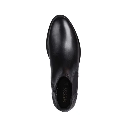 Geox Gladwin Man Black Leather Shoes Size 46 Breathable Waterproof Featuring Patented Sole Technology for All Day Comfort and Temperature Regulation Easy Exchange Available - Geox - Image 6