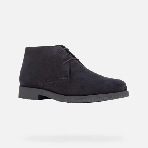 Claudio Man Navy Suede Desert Boots Casual and Formal Style 44 - Geox - Image 4