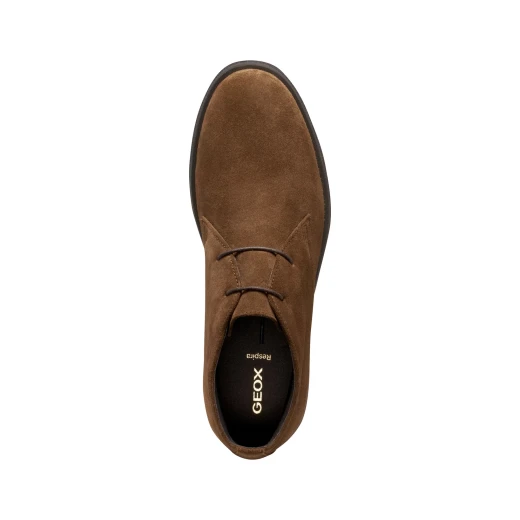 Claudio Man Cognac Suede Leather Desert Boots for Men Size 43, U0458A.00022.C6001, Mid Cut Stylish Footwear for Casual or Formal Outfits, Timeless Design - Geox - Image 4
