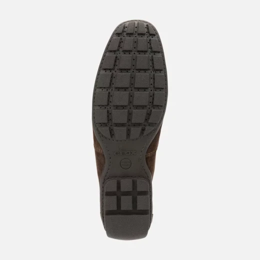 Geox Moner Men's Loafers Breathable Suede Leather Coffee Brown Size 41 - Geox - Image 3