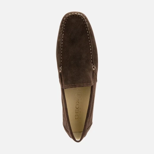 GEOX Moner Man Loafer Coffee Brown Suede Leather 42 Breathable Comfort - Geox - Image 4
