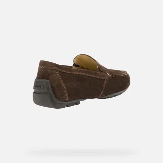 Geox Moner Men's Loafers Breathable Suede Leather Coffee Brown Size 41 - Geox - Image 5