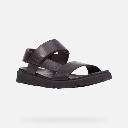 Geox Xand 2S Men's Leather Sandals Cognac Brown Breathable Cushioning Design Everyday Footwear Size 42 Comfortable and Stylish for Casual Outfits - Geox - Image 4