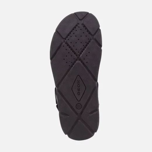 Geox Xand Man Sandals Black Leather 40 Breathable Cushioning Stylish Design for Men Fast Delivery Easy Exchange at Geox Stores - Geox - Image 3