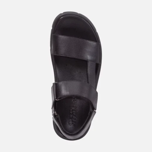 Geox Xand Man Sandals Black Leather 40 Breathable Cushioning Stylish Design for Men Fast Delivery Easy Exchange at Geox Stores - Geox - Image 4