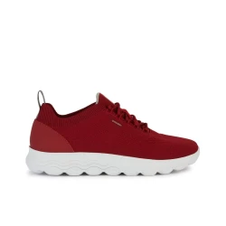 Geox Spherica Man Red Sneaker: Revolutionary Design with Knitted Fabric, Superior Cushioning, Unmatched Comfort, and Contemporary Style for Everyday Wear - Size 40