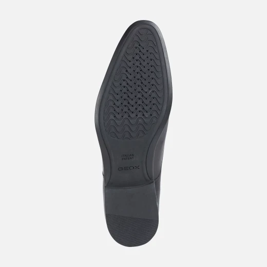 Geox Iacopo Man Formal Shoes Black Leather Size 44 Lightweight Cushioned Design Breathable Sleek Silhouette for Men's Formal Wear Fast Delivery Easy Exchange - Geox - Image 4