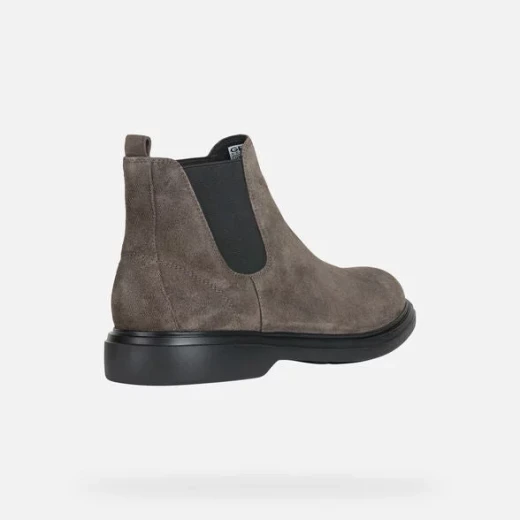Geox Ottavio Man Ankle Boots in Mud Brown Suede for Men, Size 43. Contemporary Casual Style with Comfortable Design and Easy Exchange. Item U16DCC.00022.C6372 - Geox - Image 4
