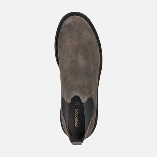 Geox Ottavio Man Ankle Boots in Mud Brown Suede for Men, Size 43. Contemporary Casual Style with Comfortable Design and Easy Exchange. Item U16DCC.00022.C6372 - Geox - Image 5