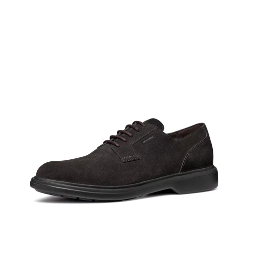 Ottavio Man Suede Leather Dress Shoes DK Coffee Brown Stylish Design for Men Size 41 Elevate Everyday Look Premium Quality Comfortable Fit Versatile Style U16DCD 00022 C6024 - Geox - Image 3
