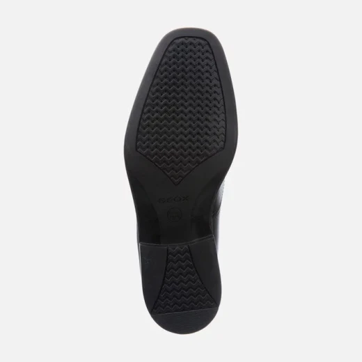 Geox Federico Man Slip On Dress Shoes Black Leather Style For Formal Occasions Comfortable 41 Euro Size Perfect For Office Wear And Special Events Classic Design Easy To Wear - Geox - Image 3