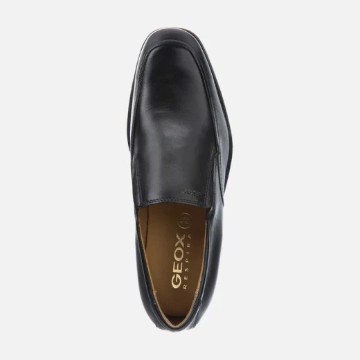 Geox Federico Man Slip On Dress Shoes Black Leather Style For Formal Occasions Comfortable 41 Euro Size Perfect For Office Wear And Special Events Classic Design Easy To Wear - Geox - Image 4