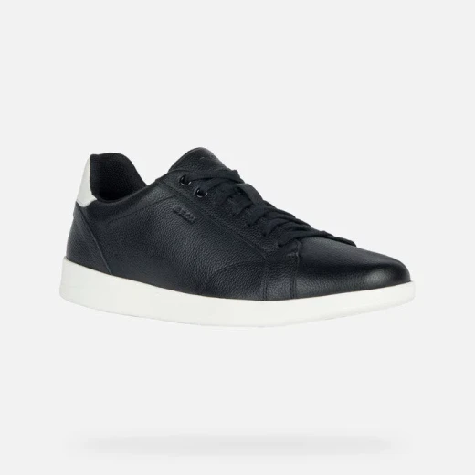 Geox Kennet Men's Sneakers Black Lightweight Breathable Design Featuring Printed Leather Effect Upper and Contrasting Heel Counter City Lifestyle Shoes Size 40 - Geox - Image 3