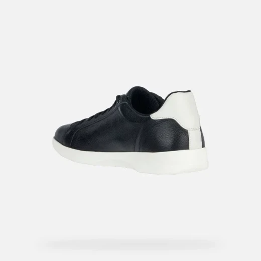 Geox Kennet Men's Sneakers Black Lightweight Breathable Design Featuring Printed Leather Effect Upper and Contrasting Heel Counter City Lifestyle Shoes Size 40 - Geox - Image 4