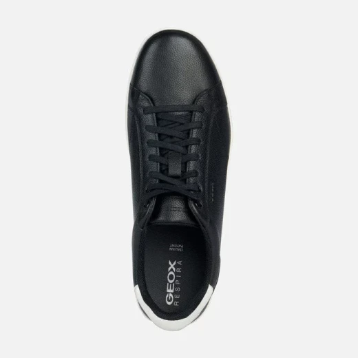 Geox Kennet Men's Sneakers Black Lightweight Breathable Design Featuring Printed Leather Effect Upper and Contrasting Heel Counter City Lifestyle Shoes Size 40 - Geox - Image 5