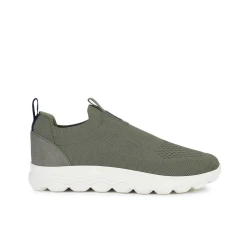 Geox Spherica Man Sneaker Dark Green 40, Revolutionary Iconic Design, Amazing Cushioning Comfort, Slip On Knitted Fabric, Urban Style, Fast Delivery, Easy Exchange