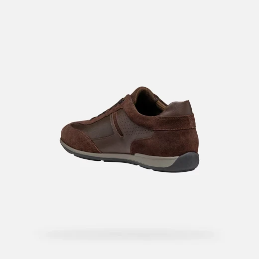 IONIO Man Sneakers Dark Coffee Suede Leather Casual Shoes 45 - Geox - Image 3