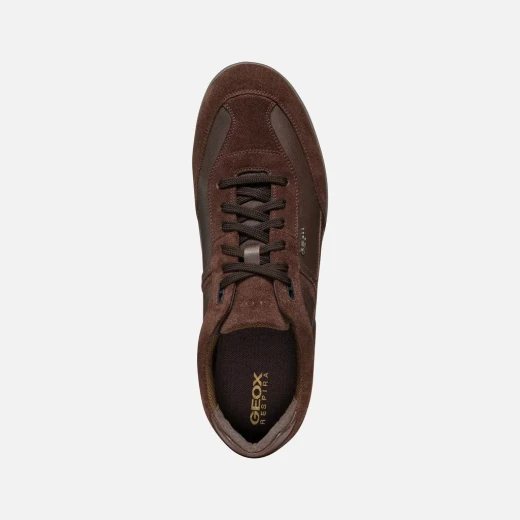 IONIO Man Sneakers Dark Coffee Suede Leather Casual Shoes 45 - Geox - Image 4