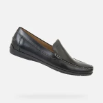 Geox Simon Man Loafer Black Leather 44 Breathable Comfortable Shoes - Geox