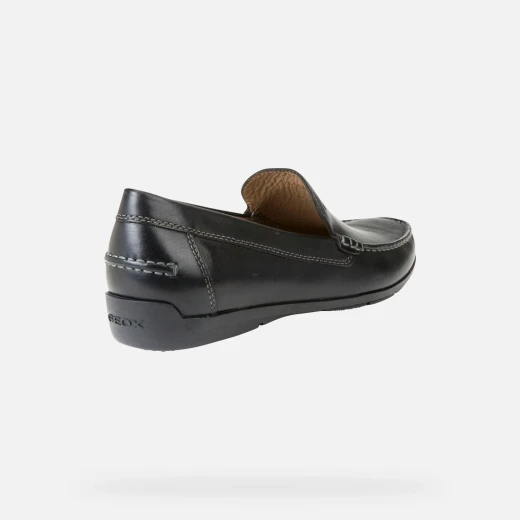 Geox Simon Man Loafer Black Leather 44 Breathable Comfortable Shoes - Geox - Image 4