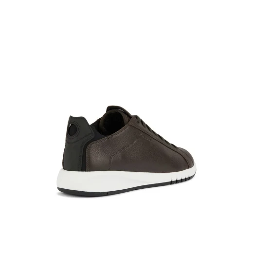 Geox Aerantis Man Low Cut Sneakers Coffee Color Soft Tumbled Leather Tennis Court Design Breathable Comfort Casual City Outfits Size 41 U357FA.00046.C6076 - Geox - Image 11