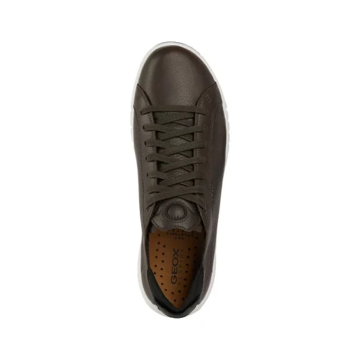 Geox Aerantis Man Low Cut Sneakers Coffee Color Soft Tumbled Leather Tennis Court Design Breathable Comfort Casual City Outfits Size 41 U357FA.00046.C6076 - Geox - Image 15