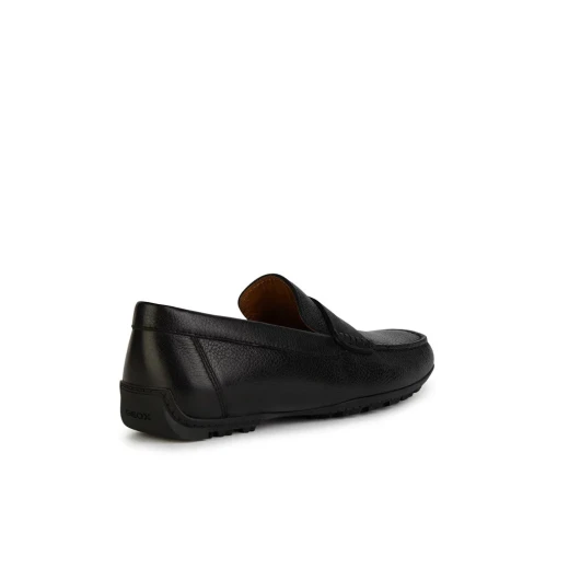 Geox Kosmopolis + Grip Men's Loafers Black Tumbled Leather Breathable Lightweight with Excellent Grip Size 40 City Style Perfect for Everyday Wear - Geox - Image 5