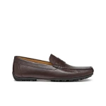 Geox Kosmopolis + Grip Men's Loafers Coffee Brown Leather Upper Breathable Flexible Easy Slip On 42 Lightweight Stylish Comfortable Perfect for Everyday Wear - Geox