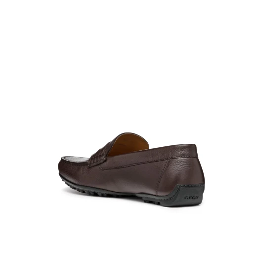 Geox Kosmopolis + Grip Men's Loafers Coffee Brown Leather Breathable Flexible Slip On 44 EU Size Comfortable Everyday Wear - Geox - Image 5