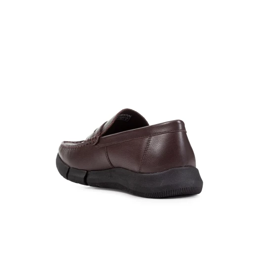 Geox Adacter Wide Men's Loafers Coffee Brown Leather Casual Shoes Size 40 - Geox - Image 4