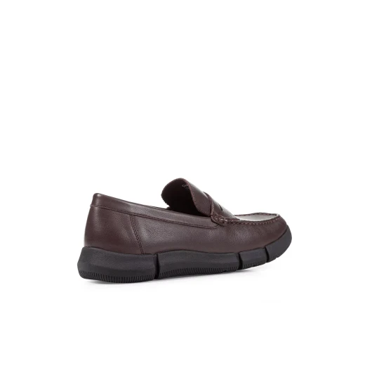 Geox Adacter Wide Men's Loafers Coffee Brown Leather Casual Shoes Size 40 - Geox - Image 5