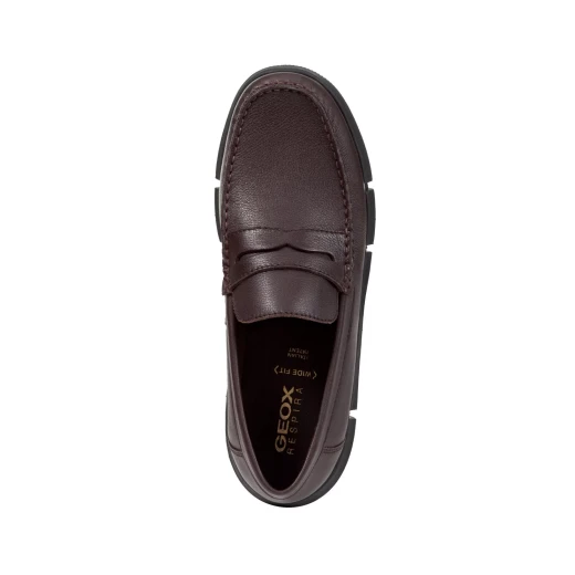 Geox Adacter Wide Men's Loafers Coffee Brown Leather Casual Shoes Size 40 - Geox - Image 7