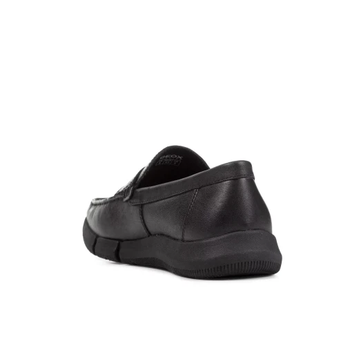 Geox Adacter Wide Men's Loafers Black Breathable Leather Slip On Comfort Casual Shoes Size 40 Lightweight Flexible Outsole Designed for Around Town Days U35EQA.00046.C9999 - Geox - Image 4