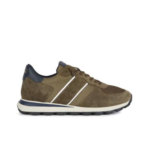 Geox Spherica VSERIES Men's Sneakers Military Style Breathable Suede Fabric Cushioned Walking Shoes Size 45 Superior Comfort & Retro Appeal Fast Delivery - Geox - Image 2