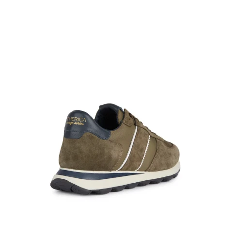 Geox Spherica VSERIES Men's Sneakers Military Style Breathable Suede Fabric Cushioned Walking Shoes Size 45 Superior Comfort & Retro Appeal Fast Delivery - Geox - Image 4
