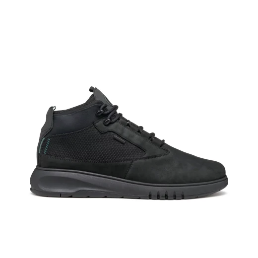 Geox Aerantis 4X4 ABX Men's Ankle Boots Black Waterproof Ultra Breathable Fabric and Leather Effect Material Size 40 For Daily Wear and Bad Weather U36APA.04511.C9999