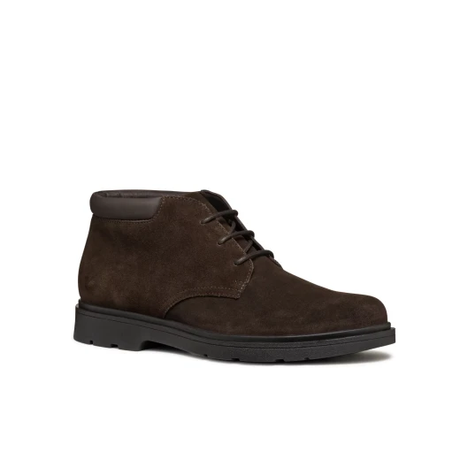 Geox Spherica EC1 Men's Ankle Boots in Dark Brown Suede, Lace Up Desert Boot Design with Ultra Cushioning Sole, Size 45, City Styling Ready - Geox - Image 15