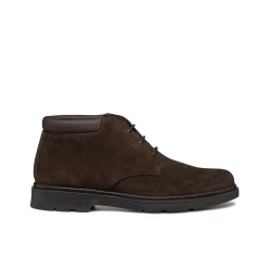 Geox Spherica EC1 Men's Ankle Boots Dark Brown Suede Lace Up Desert Style 46 Ultra Cushioned Sole Comfortable Lightweight City Styling Boots U36D1B.00022.C6006
