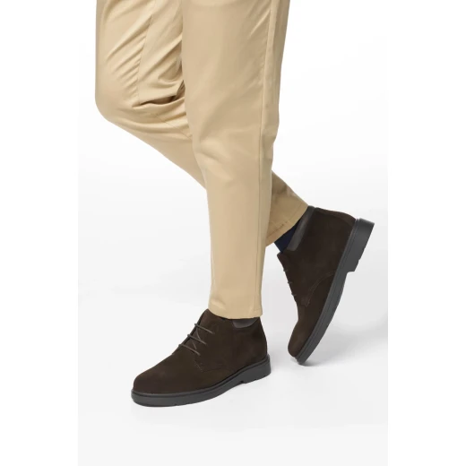 Geox Spherica EC1 Men's Ankle Boot Dark Brown Suede Lace Up Desert Boot Ultra Cushioning Sole Size 41 City Styling Comfortable and Light - Geox - Image 5