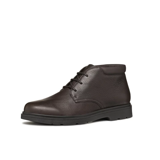 Geox Spherica EC1 Men's Ankle Boots Brown Color, Lace Up Desert Boot Style with Ultra Cushioning Outsole and Tumbled Leather Upper, Size 46, Breathable and Comfortable - Geox - Image 3
