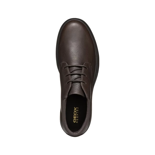 Geox Spherica EC1 Men's Ankle Boots Brown Color, Lace Up Desert Boot Style with Ultra Cushioning Outsole and Tumbled Leather Upper, Size 46, Breathable and Comfortable - Geox - Image 5