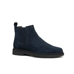 Geox Spherica EC1 Men's Ankle Boot Navy Suede Breathable Cushioned Chelsea Style 40 Easy Exchange Fast Delivery Modern City Design