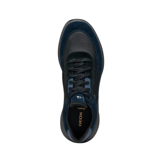 Geox PG1X ABX Men's Waterproof City Sneakers Navy Blue Suede and Nappa Leather Breathable Design Gripping Outsole Ideal for Wet Cold Weather Size 40 - Geox - Image 4