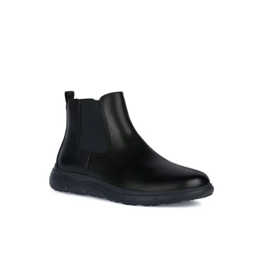 حذاء Geox Portello رجالي جلد أسود مسامي، مقاس 42، مقاوم للماء ومريح، بتقنية النعل الحاصل على براءة اختراع لراحة تدوم طوال اليوم - جيوكس - Image 3