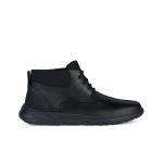 Geox Portello Man Black Leather Casual Shoes, Featuring Breathable and Waterproof Technology, Ensuring All Day Comfort, Available in Size 41, Designed for Men - Geox