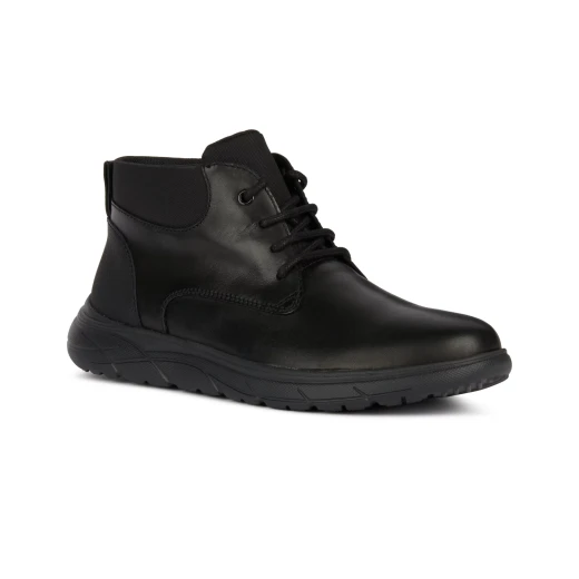 Geox Portello Man Black Leather Casual Shoes Breathable Waterproof Size 45 Fast Delivery - Geox - Image 3