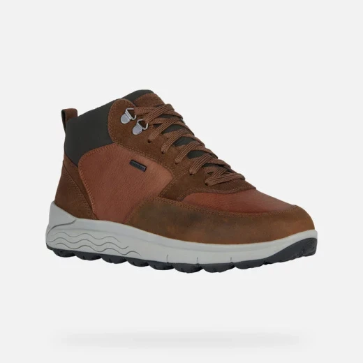Geox Spherica 4x4 ABX Men's Waterproof Ankle Boots Cognac Brown 41 - Geox - Image 3