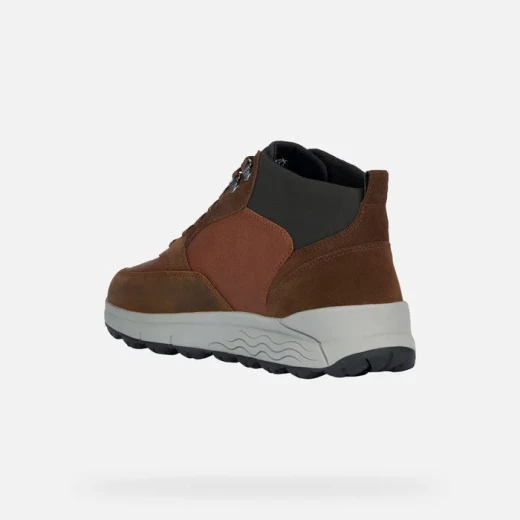 Geox Spherica 4x4 ABX Men's Waterproof Ankle Boots Cognac Brown 41 - Geox - Image 4